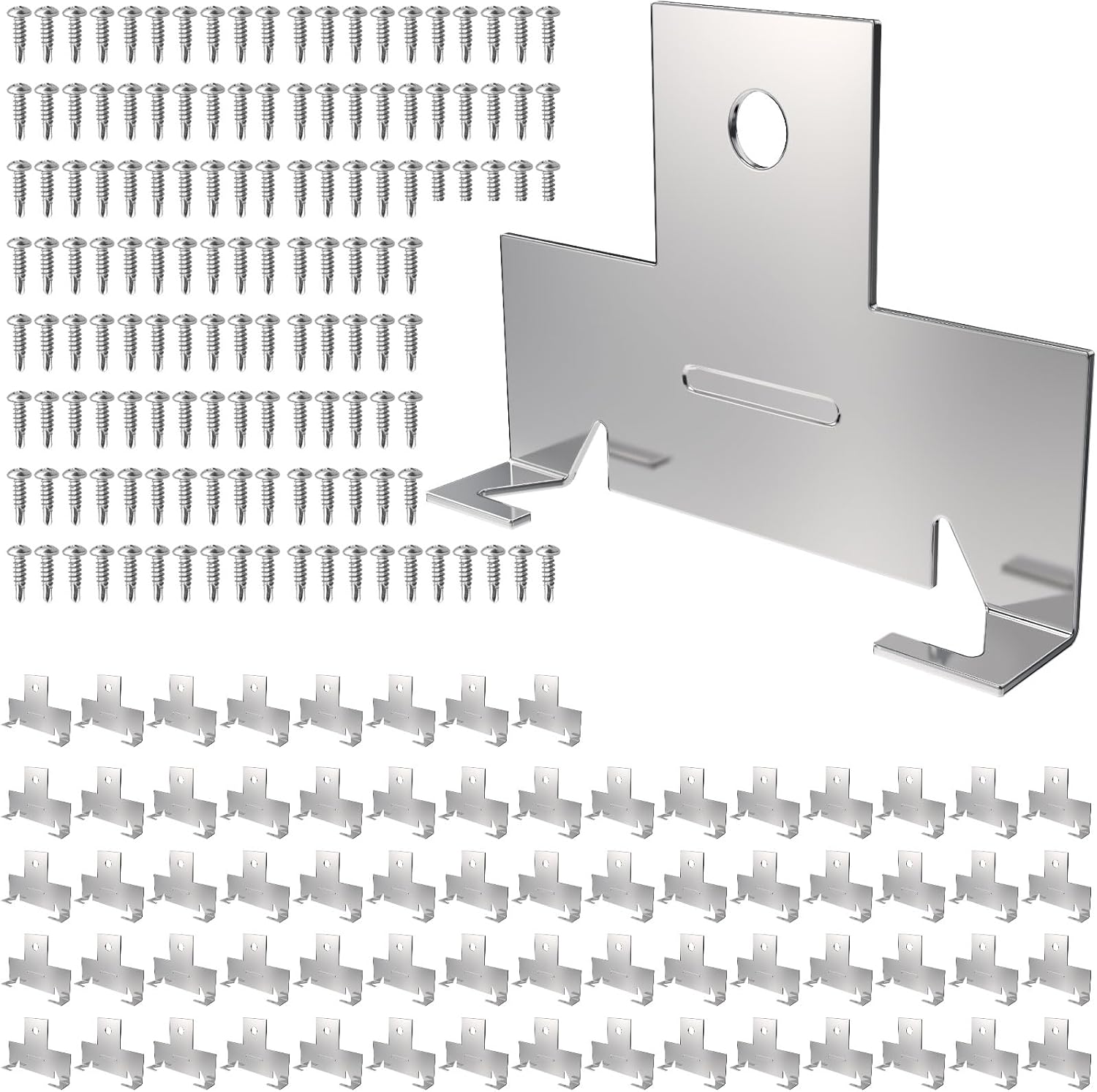 68 PCS Recessed Light Clips for Retrofitting Recessed Light Canisters,Retrofit Light Clips Housing C Clips for Downlight with Self Tapping Screw,for Down Light Can Lighting,Use with Torsion Springs 68pcs