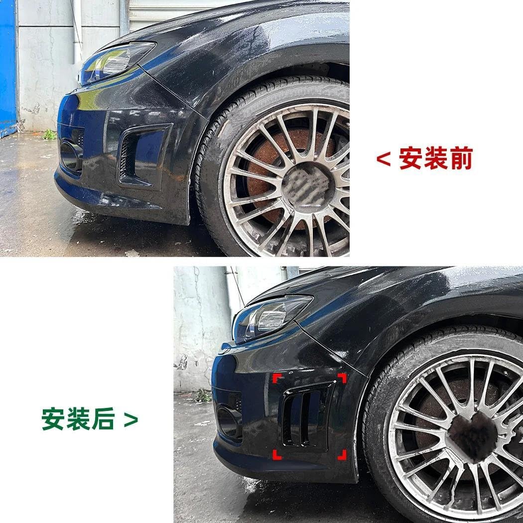 pour Subaru pour Impreza WRX STI 2009-2014 Cache D'aération Latérale De Pare-Chocs Avant(Gloss Black)