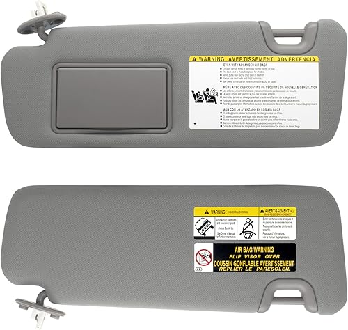 Miniatura 5 de Reemplazo de visera solar del lado izquierdo del conductor compatible con Toyota Highlander 2014 2015 2016 2017 2018 2019 Reemplazo # 74320-0E074-B0