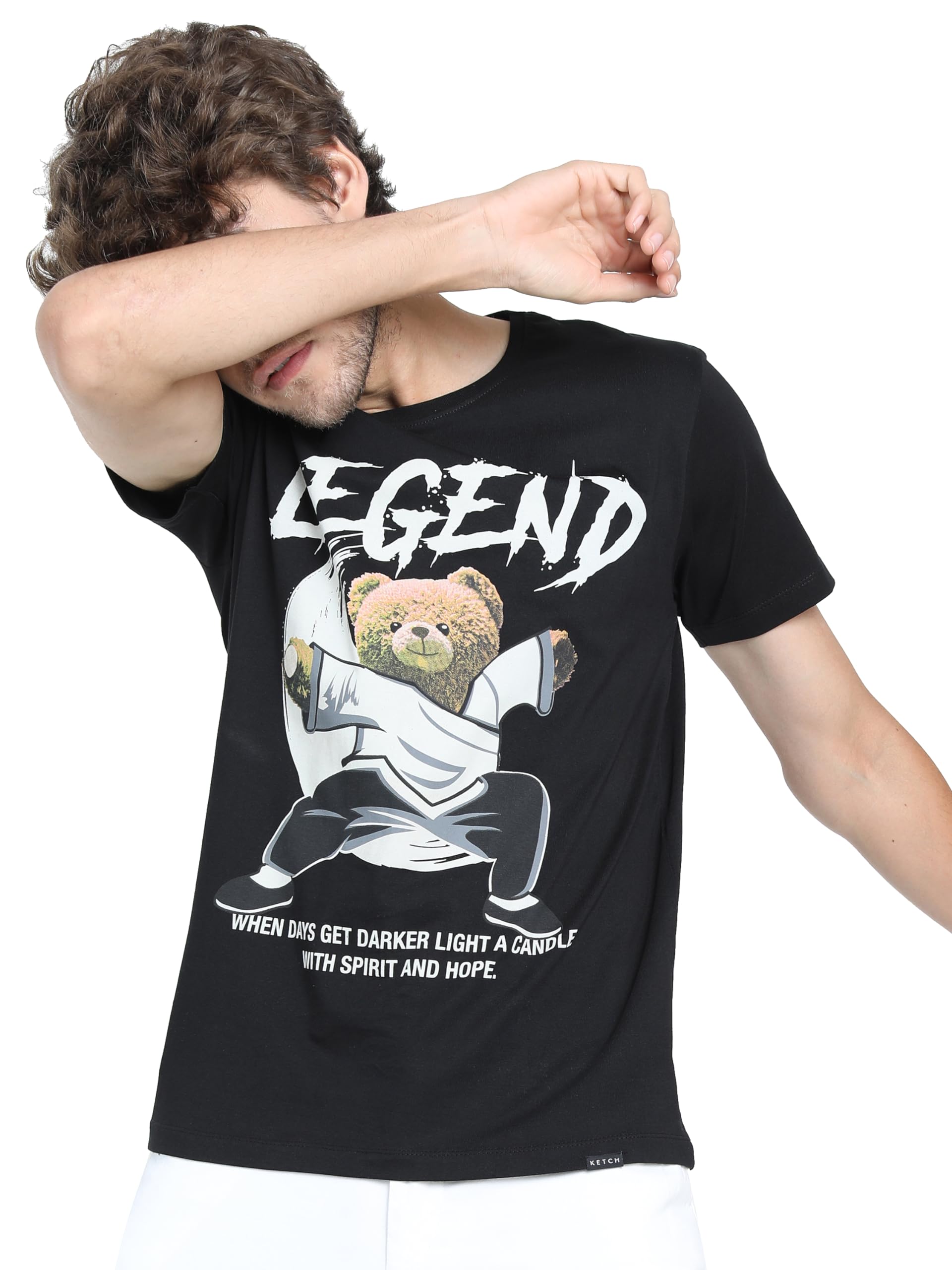 Ketch Mens T-Shirt Black in black