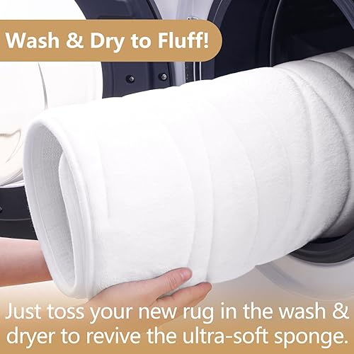 Miniatura 30 de Buganda - Alfombra de baño de espuma viscoelástica 24x16, tapetes de baño extra suaves y absorbentes, antideslizantes y lavables a máquina para el