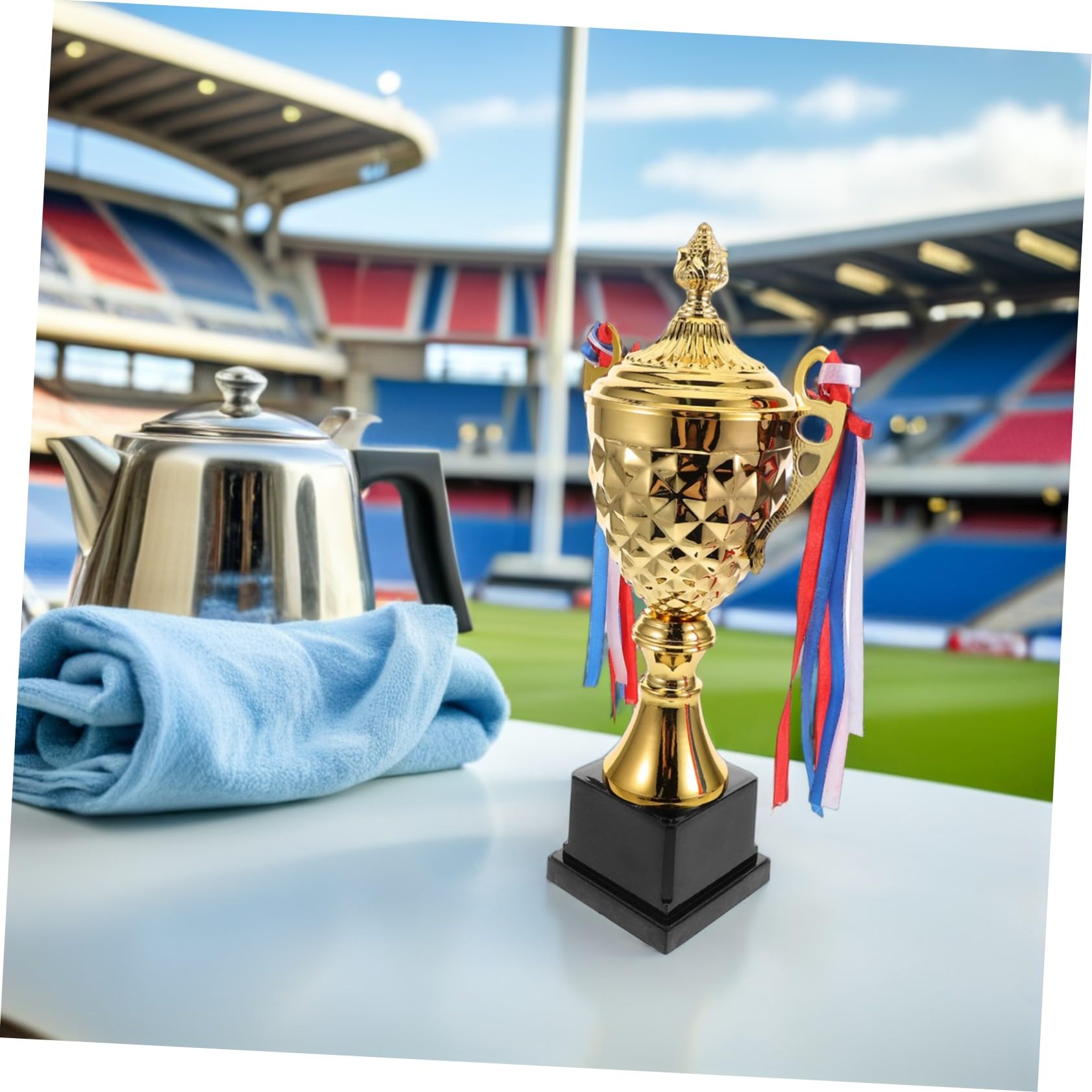 Eleganter Goldener Siegerpokal aus Metall mit Klassischer Form für Sportwettkämpfe und Vielseitige Auszeichnungen Langlebig und Moderates Gewicht für Athleten
