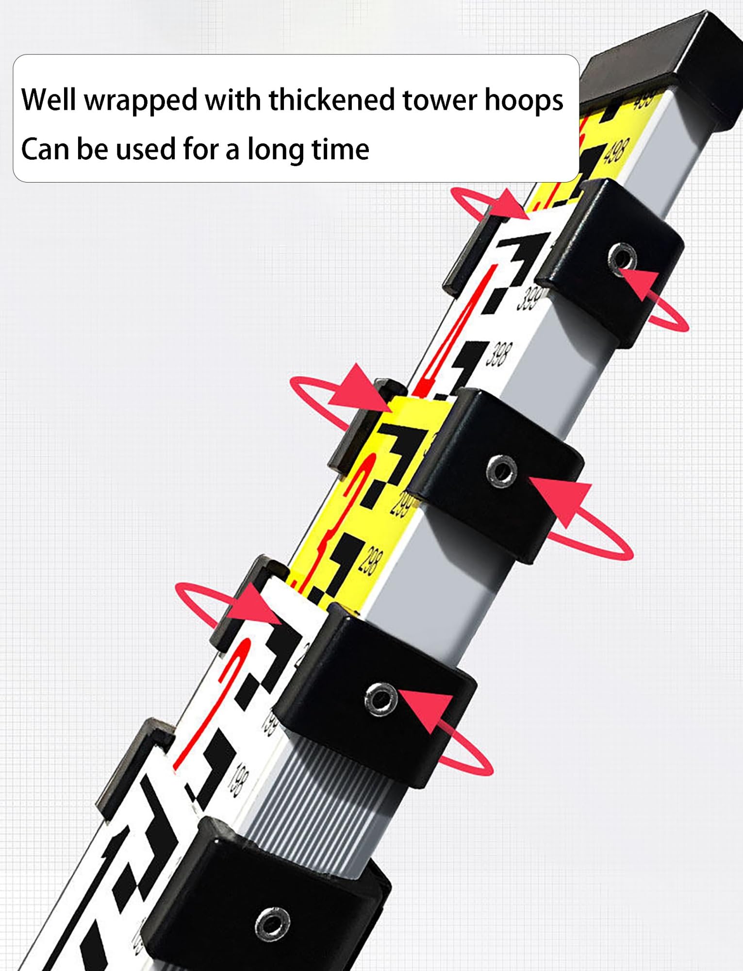 Varilla Alum 3,5,7,10 Metros, Escala 1mm para Topografía y Nivelación