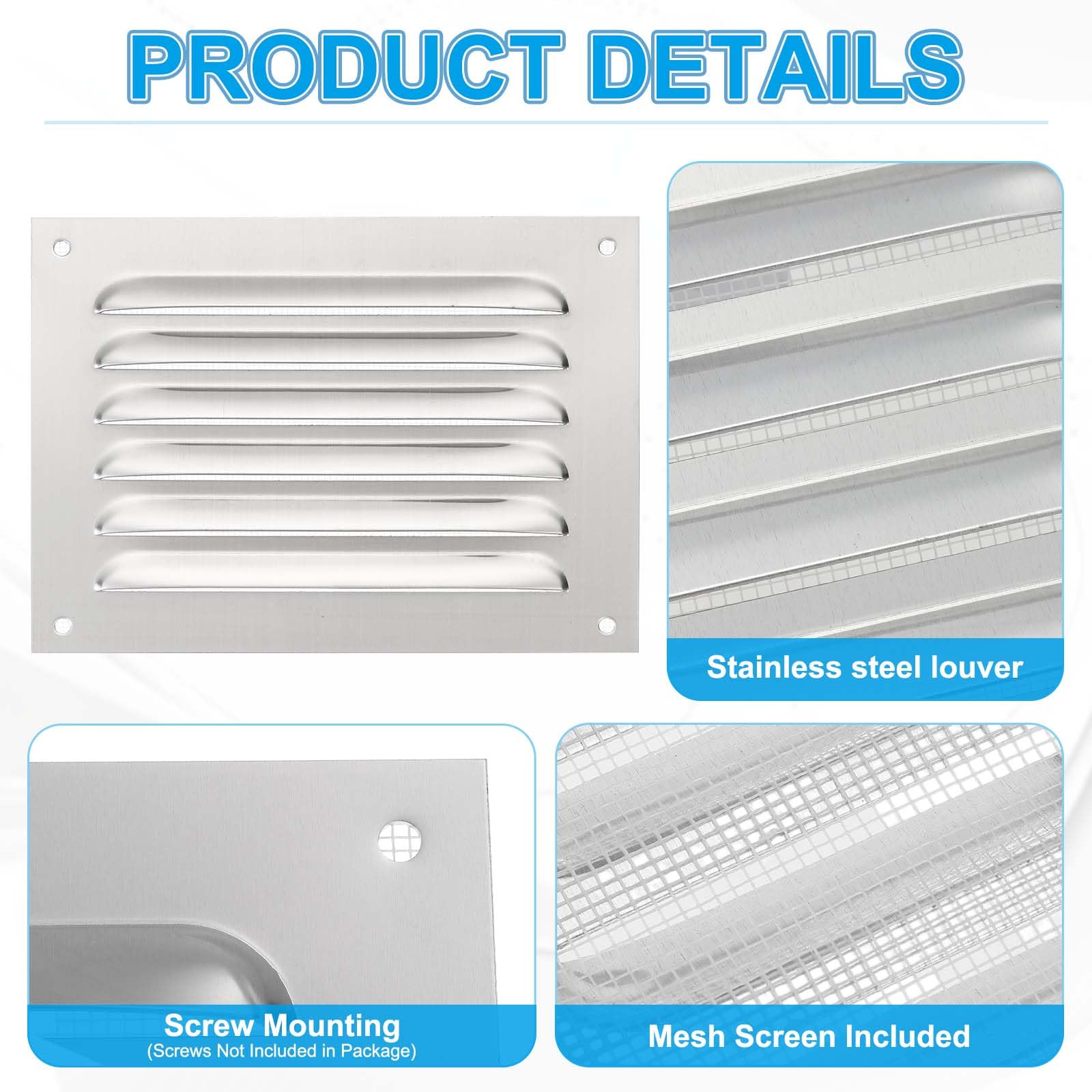 PATIKIL 6x8 Inch Stainless Steel Vent Cover - Image 3