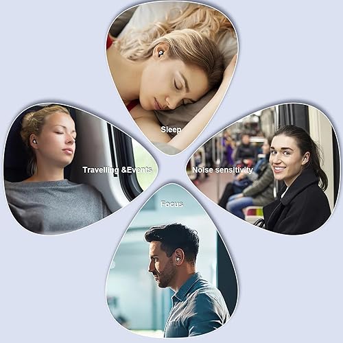 Miniatura 4 de Tapones para los oídos para reducción de ruido, tapones de silicona flexibles reutilizables para dormir, conciertos, motocicletas, aviones y