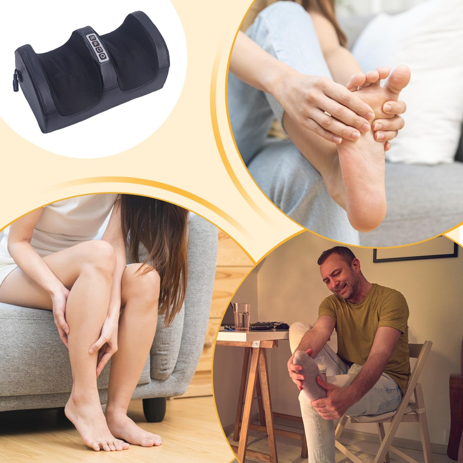 Masajeador de Pies con Calor Dispositivo de Masaje Ergonómico y Cómodo | Masajeador De Pies Con Calor Para El Hogar Para Familia, Hombres, Mujeres y Adultos en Hogar, Lugar de Trabajo, Sala de Est