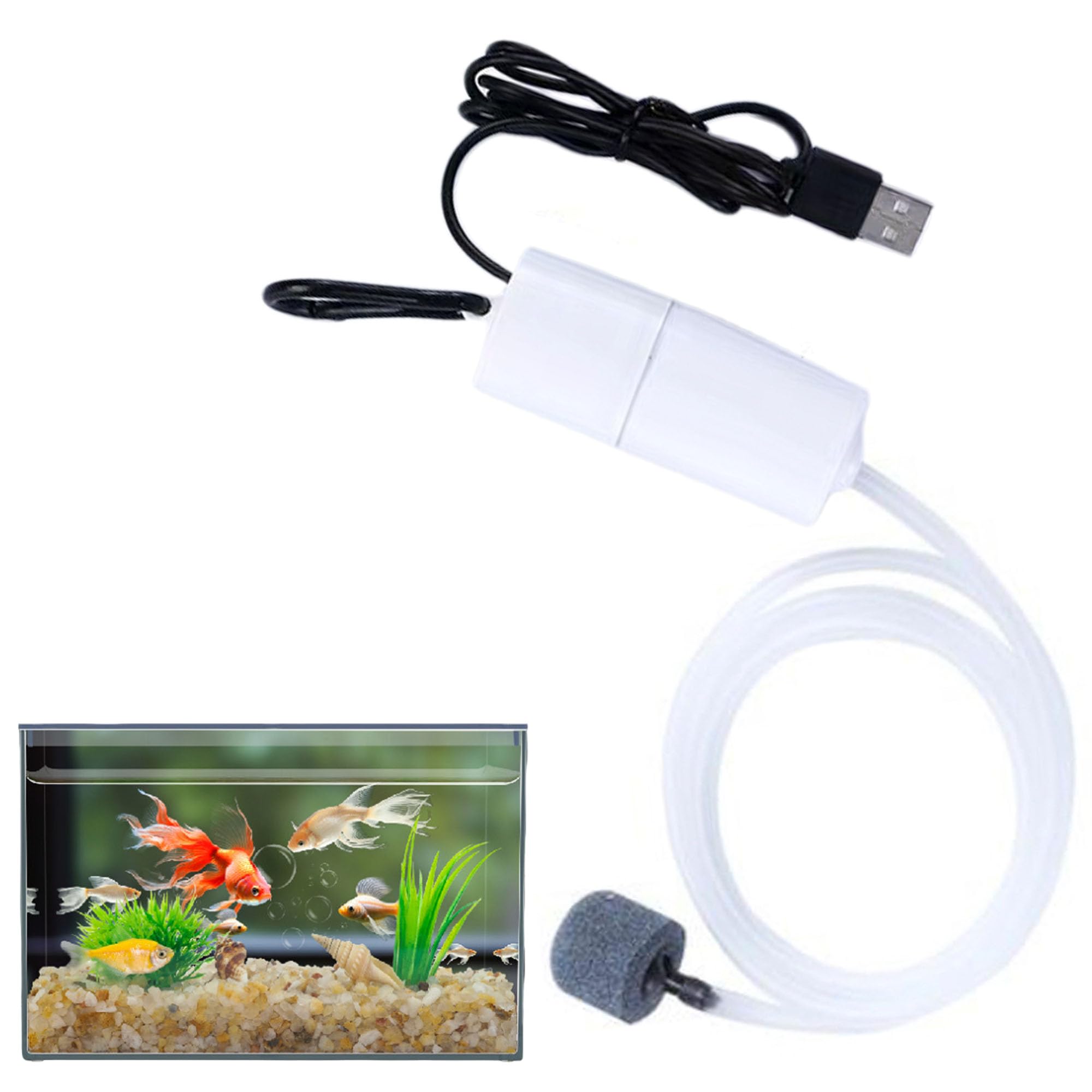 Amazon.co.jp: BLOOPIC エアポンプ 水槽 USB水族館の酸素ポンプ 軽量