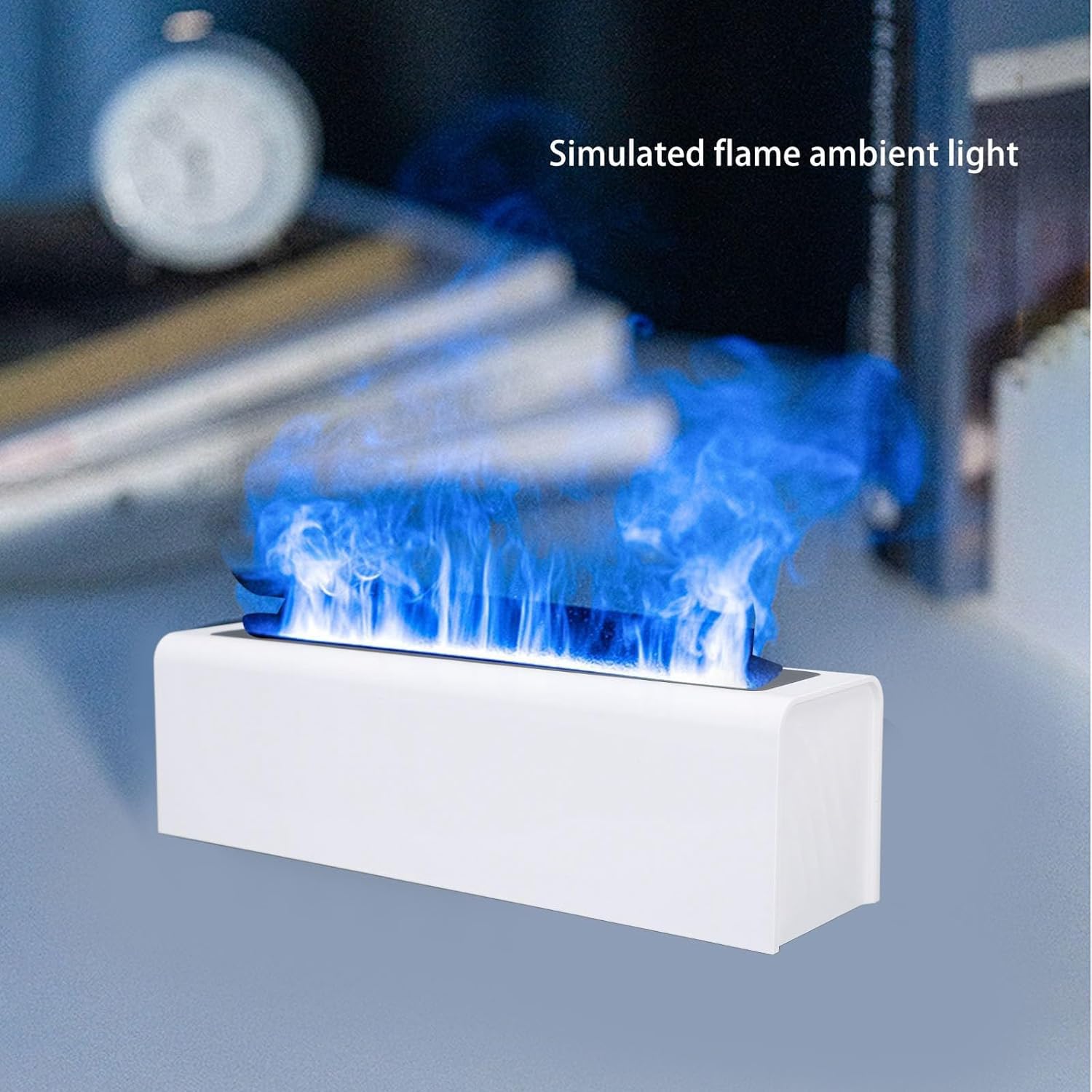 Do użytku domowego Dyfuzor olejków eterycznych, 150 ml zbiornik na wodę Timer odcinający zabezpieczenie przed awarią wody dyfuzor mgły zasilany przez USB do sypialni(Bianco)