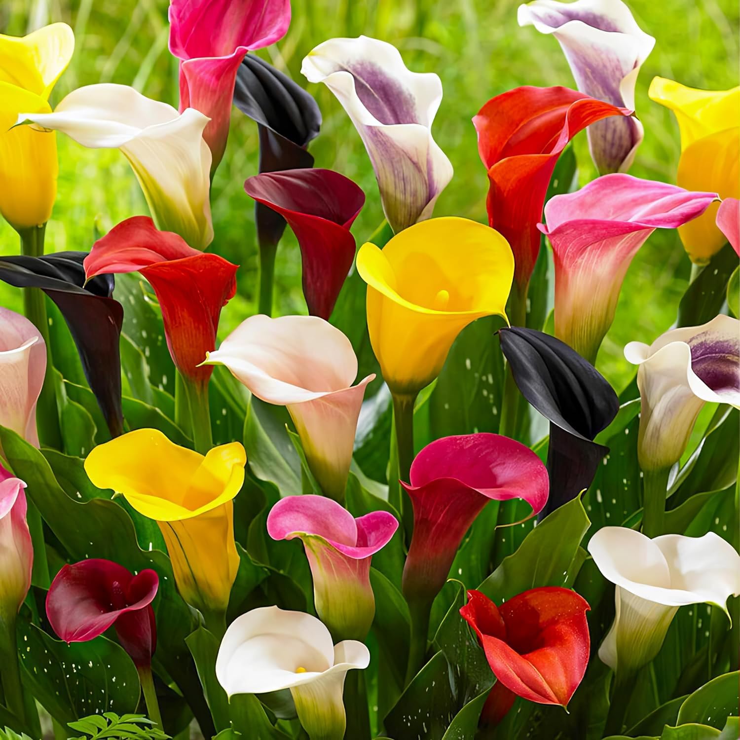 Bulbi Calle Zantedeschia - 10 Bulbi Fiori - 5 Varietà - Piante e Fiori Esclusivi dall'Olanda - per giardino, vasi e balcone (non semi, non artificiali)