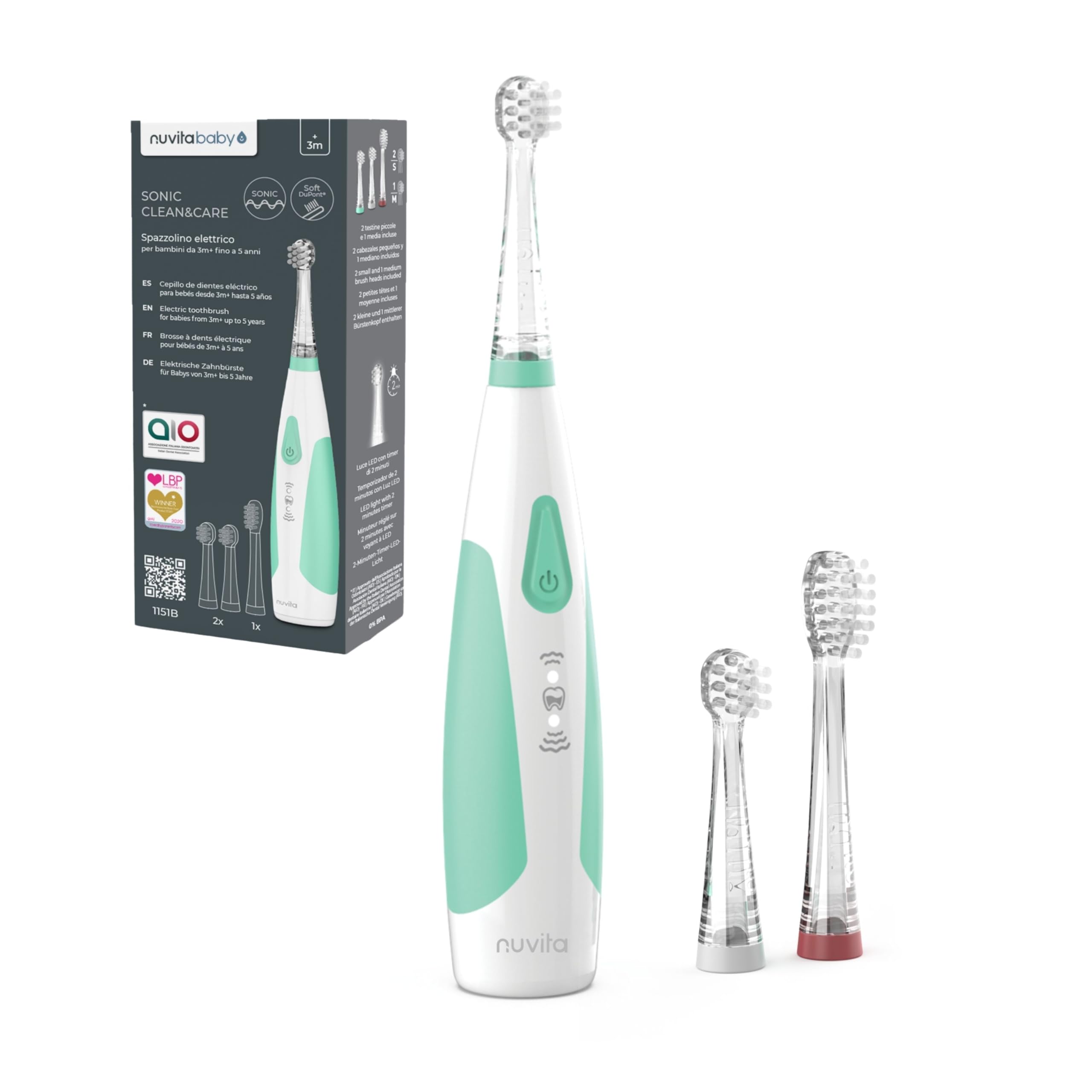 Nuvita Elektrische Kinderzahnbürste Sonic Clean & Care