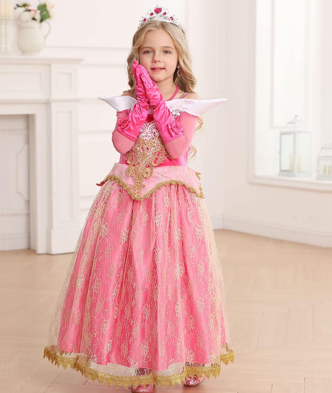 Miniatura 4 de Luzlen Disfraces de princesa para niñas pequeñas disfraces elegantes Halloween fiesta de Navidad