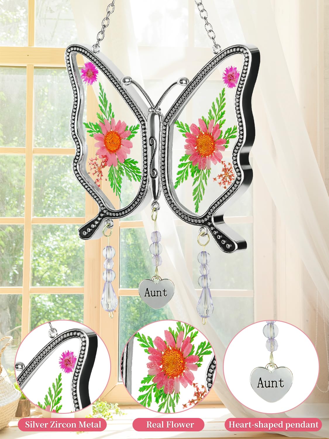 Amazon.co.jp: SIX FOXES サンキャッチャー、ガラスボール付きメタル