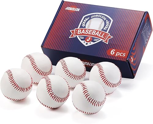 Miniatura 7 de JIOBOLION Baseballs Standard Size Leather Covered Unmarked Suitable for Training and Practice Hard Sphere for American Leagues Coaches Parents and
