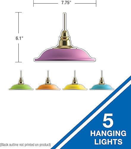 Miniatura 4 de Carson Dellosa - Juego de 81 tablones de anuncios de inspiración creativa, cartel con cita inspiradora, marcos coloridos, pompones, luces y más