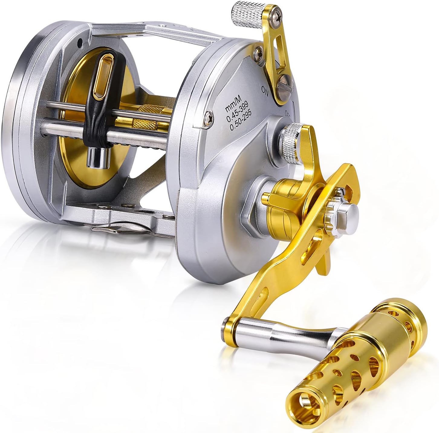 One Bass Fishing Reels Level Wind Trolling Reel Conventional Jigging Reel for Saltwater Big Game Fishing