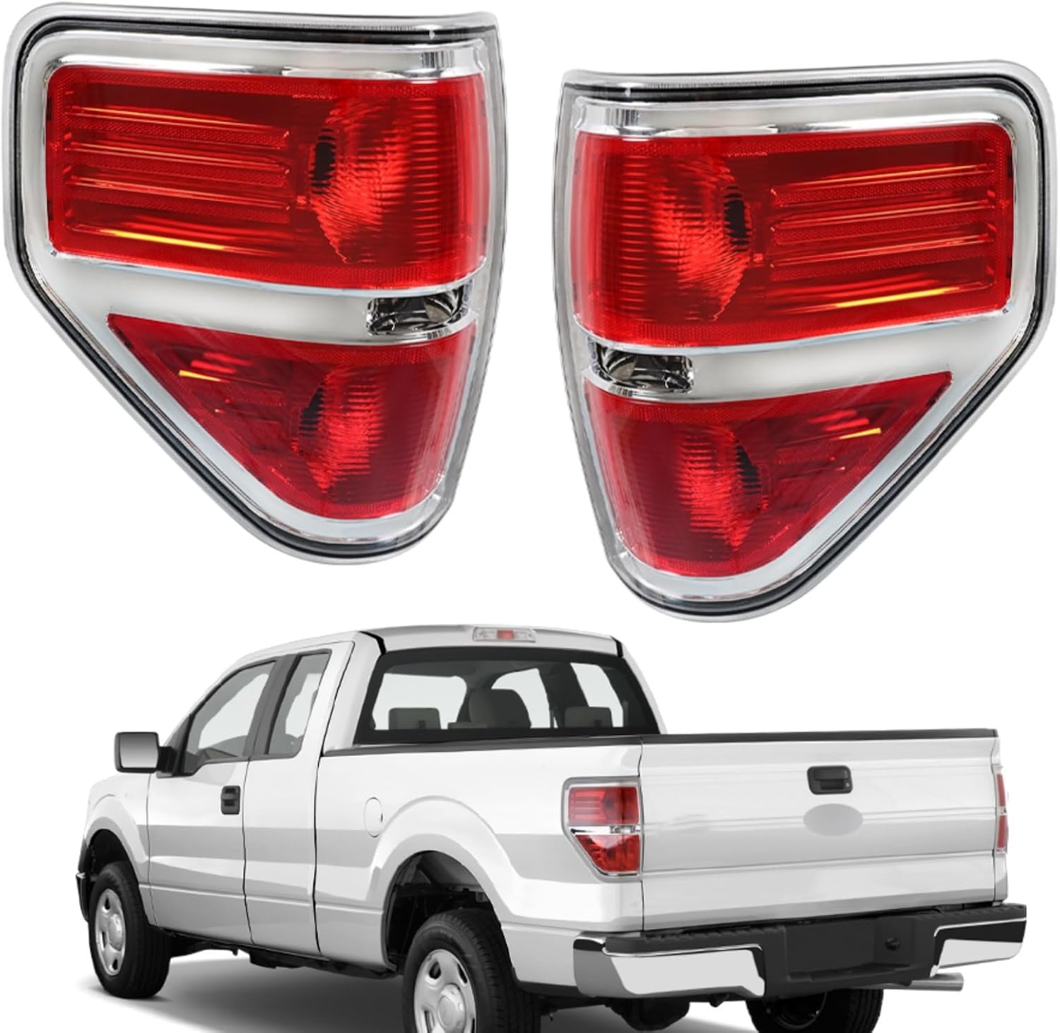LABLT Tail Light Assembly Replacement for F150 2009 2010 2011 2012 2013 2014 Brake Light Right Side and Left Side Replacement for FO2818148 FO2819148