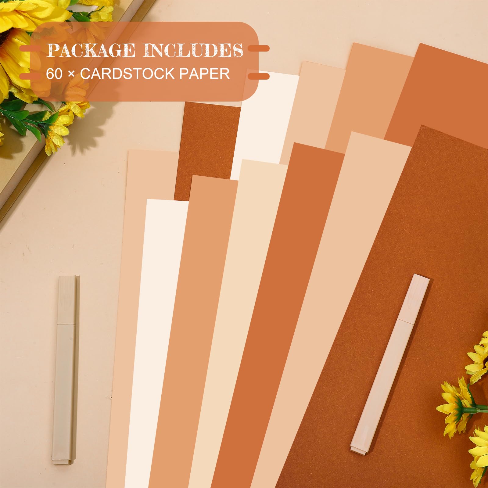 30 Sheets Brown Kraft Cardstock Art Cover Paper For DIY Projects And