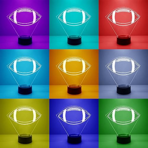 Miniatura 4 de Lámpara de ventilador de fútbol americano universitarioluz nocturna, LED  Personalizar gratis  Con calcomanía con licencia (TIGERS (Auburn U))
