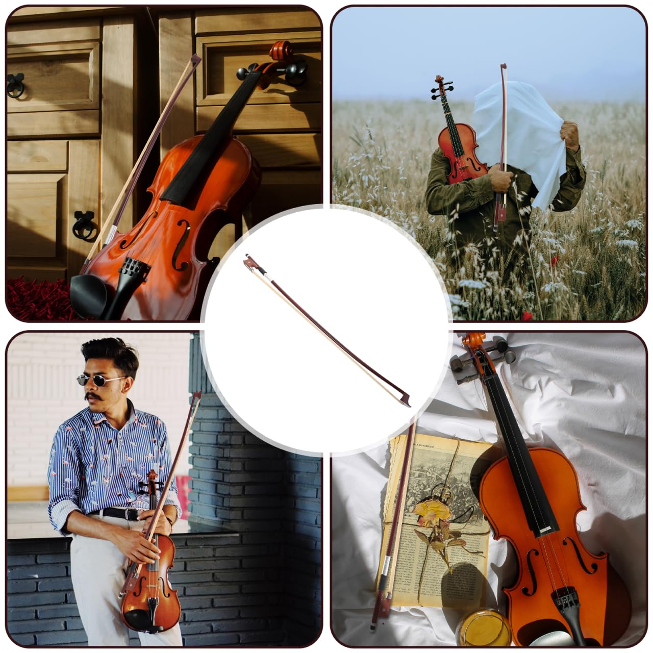 Vaguelly 1/4 Geigenbogen Aus Rosshaar Arbor Violinbogen Für Kleine Violine Übungsbogen Mit Hellem Klang Komfortablem Griff Und Mongolischem Pferdehaar Für Kinder Und Schüler