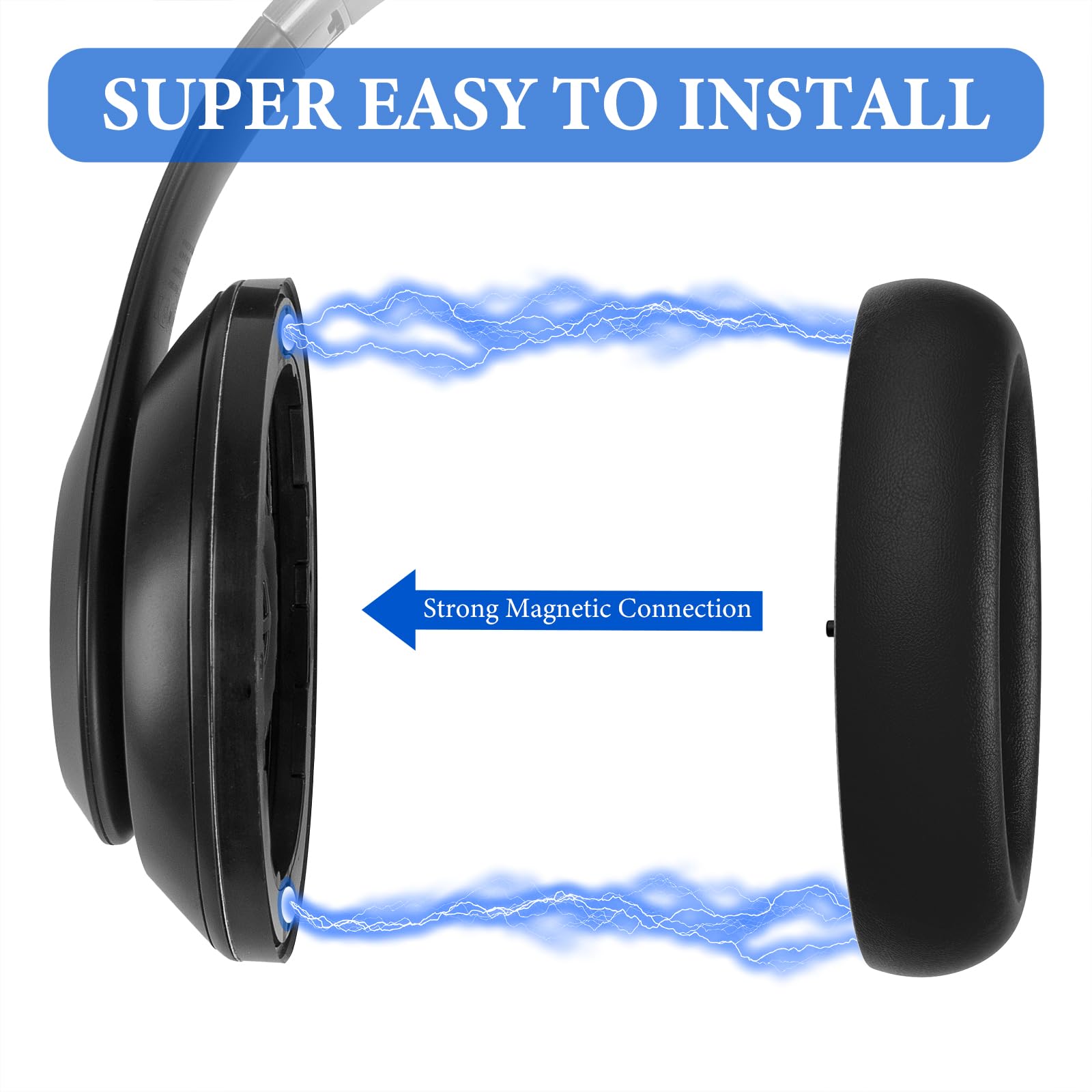 Geekria SNAP Ear Pads Replacement Kit for Beats Studio Pro Headphones Magnetic Easy Switch Ear Cushions - Image 4