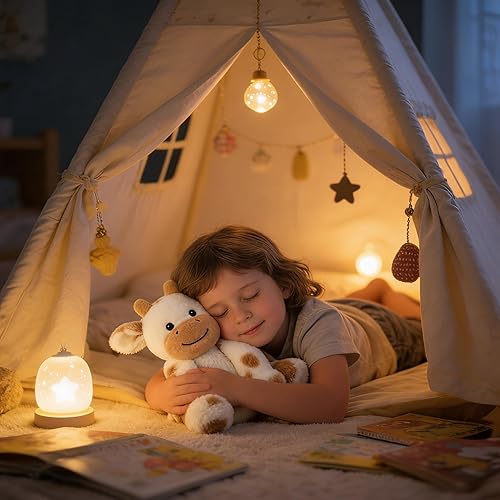 Miniatura 2 de Hopearl Adorable Juguete de Vaca de Peluche Flácido Ganado Lechero Suave Animal de Peluche Lindos Regalos de Cumpleaños para Niños Niñas Niños