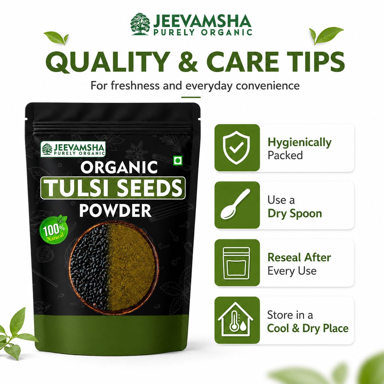 Tulsi Powder 250g Holy Basil | Organic Ayurvedic Immunity & Wellness Herb | Supports Respiratory & Stress Balance | Pure Ocimum Sanctum Powder | — Amazon image 4