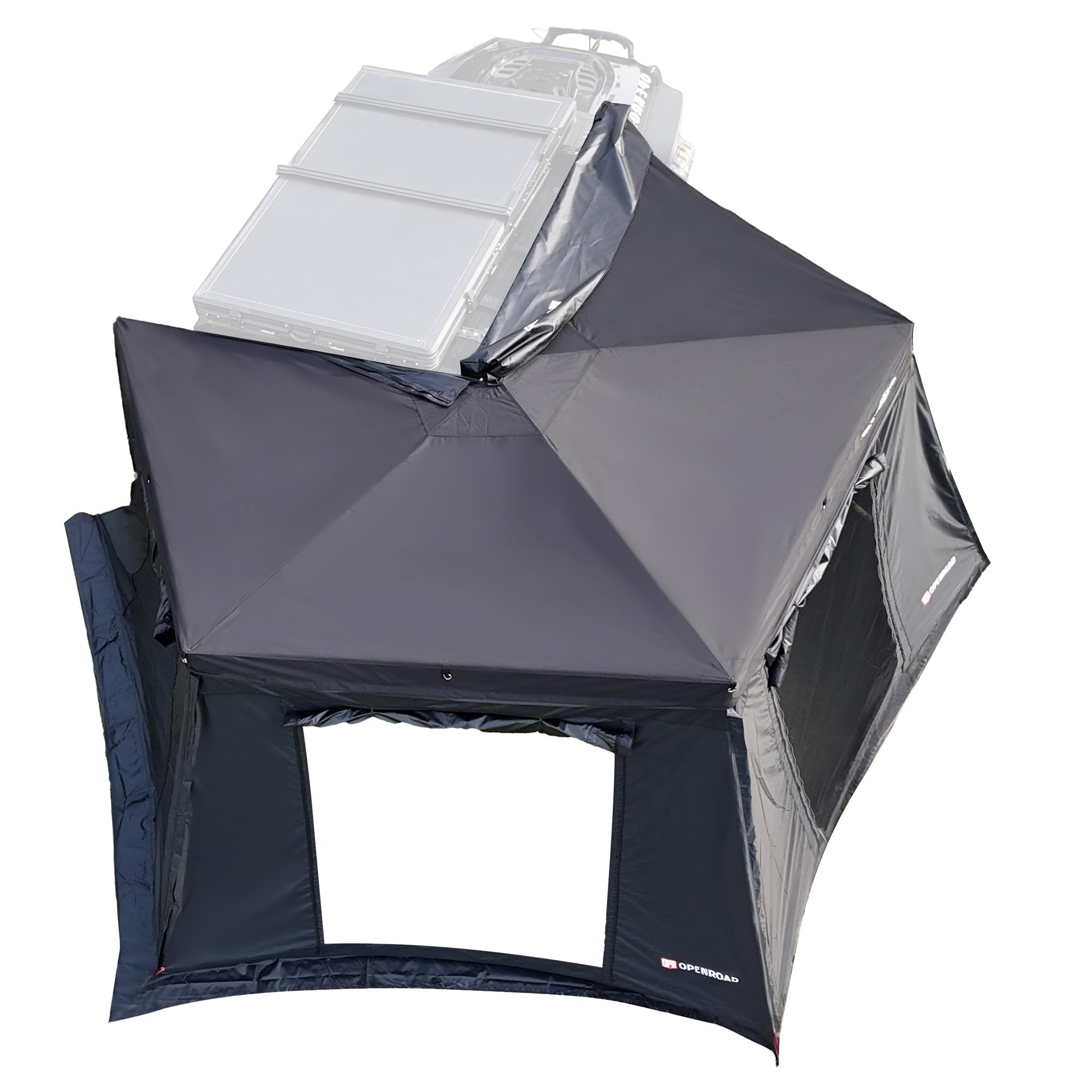 OPENROAD 270 Awning Side Walls with Passenger AwningUV Protection, Waterproof, Durable Alloy Frame, 3 LED Lights, Quick & Easy Installation, Ideal for SUVs, Off-Road Vehicles, and More.