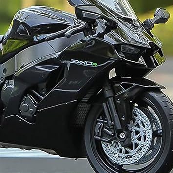 Collection 1/12 for Kawasaki ZX10R for Ninja ZX-10R Motorcycle Metal Model Collection Simulation Diecasts Gifts(Black)