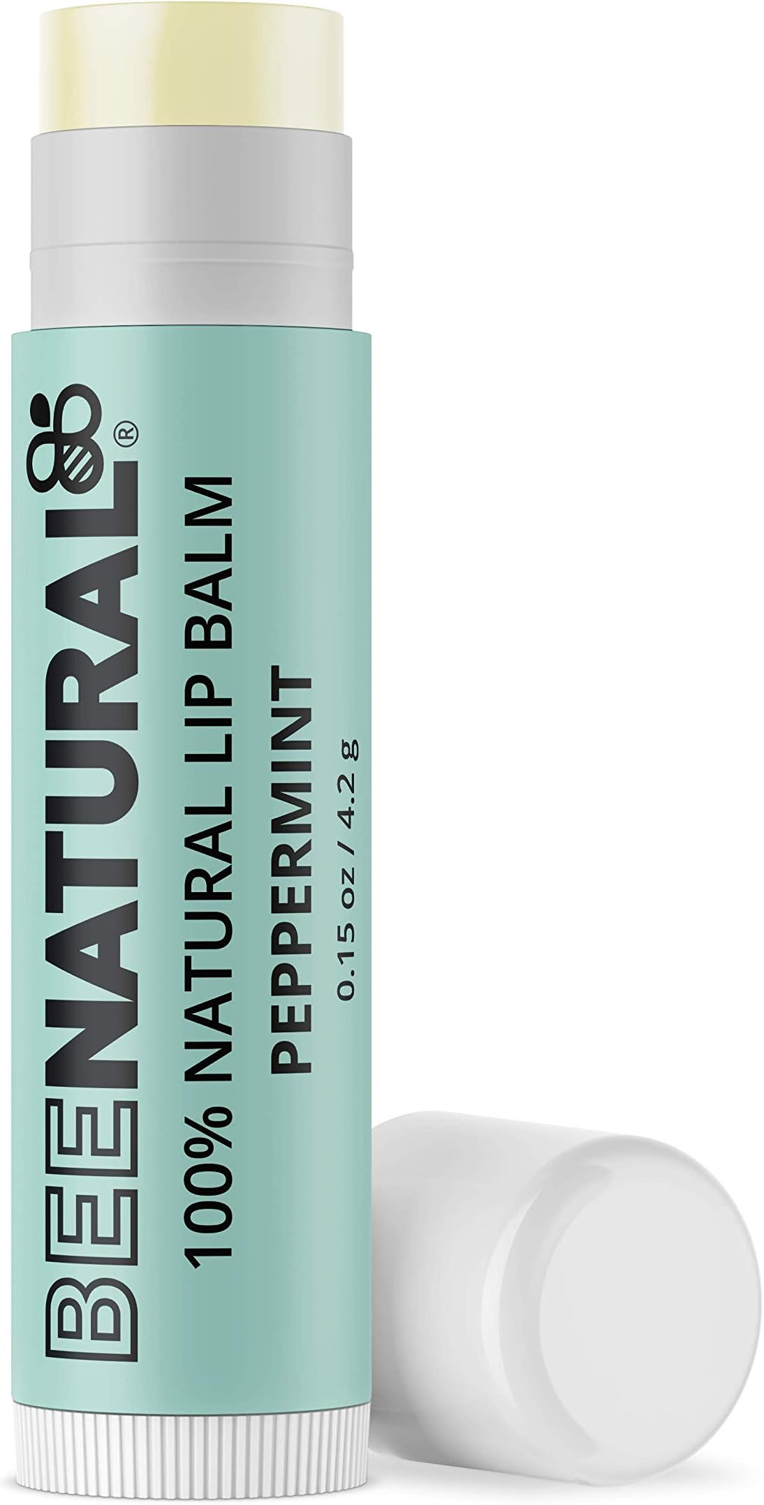 Bee Natural 100% Natural Moisturising Lip Balm, Peppermint Flavour, 42 g