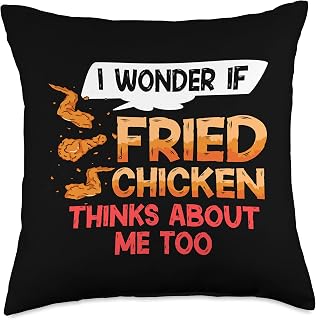 Fried Chicken Wing Recipe Strips Fingers Throw Pillow