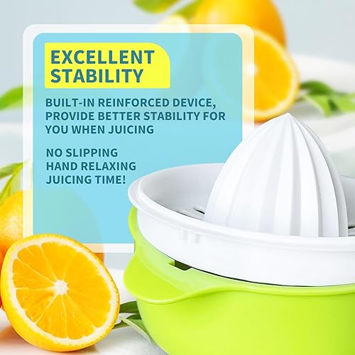 Miniatura 4 de Exprimidor de cítricos, exprimidor de limón, fruta naranja, exprimidores manuales de mano con boquilla de vertido, 8.5 fl oz
