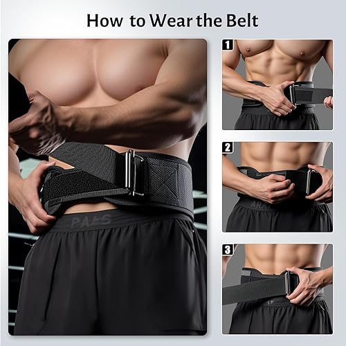 Miniatura 7 de MANUEKLEAR Gym Weight Lifting Belt Weight Lifting Workout Weightlifting Powerlifting Belt for Men Women - 7.5inch - Bodybuilding Fitness Back