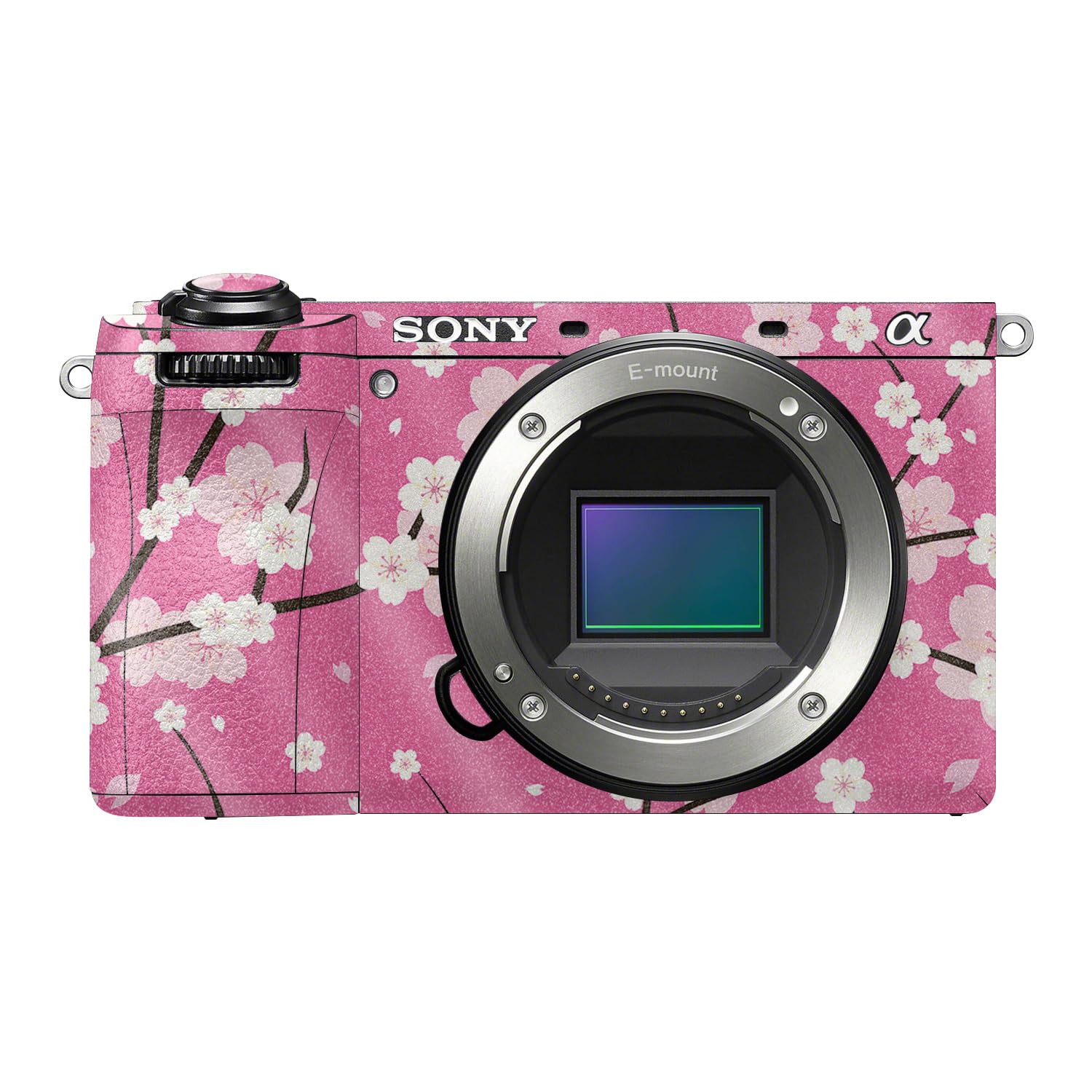 Glossy Glitter Camera Skin Compatible with Sony A6700 Mirrorless Camera (2023) - Sakura Pink - Premium 3M Vinyl Protective Wrap Decal Cover - Easy to Apply | Crafted in the USA by MightySkins