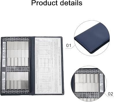 30Pcs Surface Roughness Comparator, 30 Samples Roughness Test Block Ra0.05-12.5mm Microfinish Comparator Comparison Tool For Machinery Manufacturing Lathe Teaching
