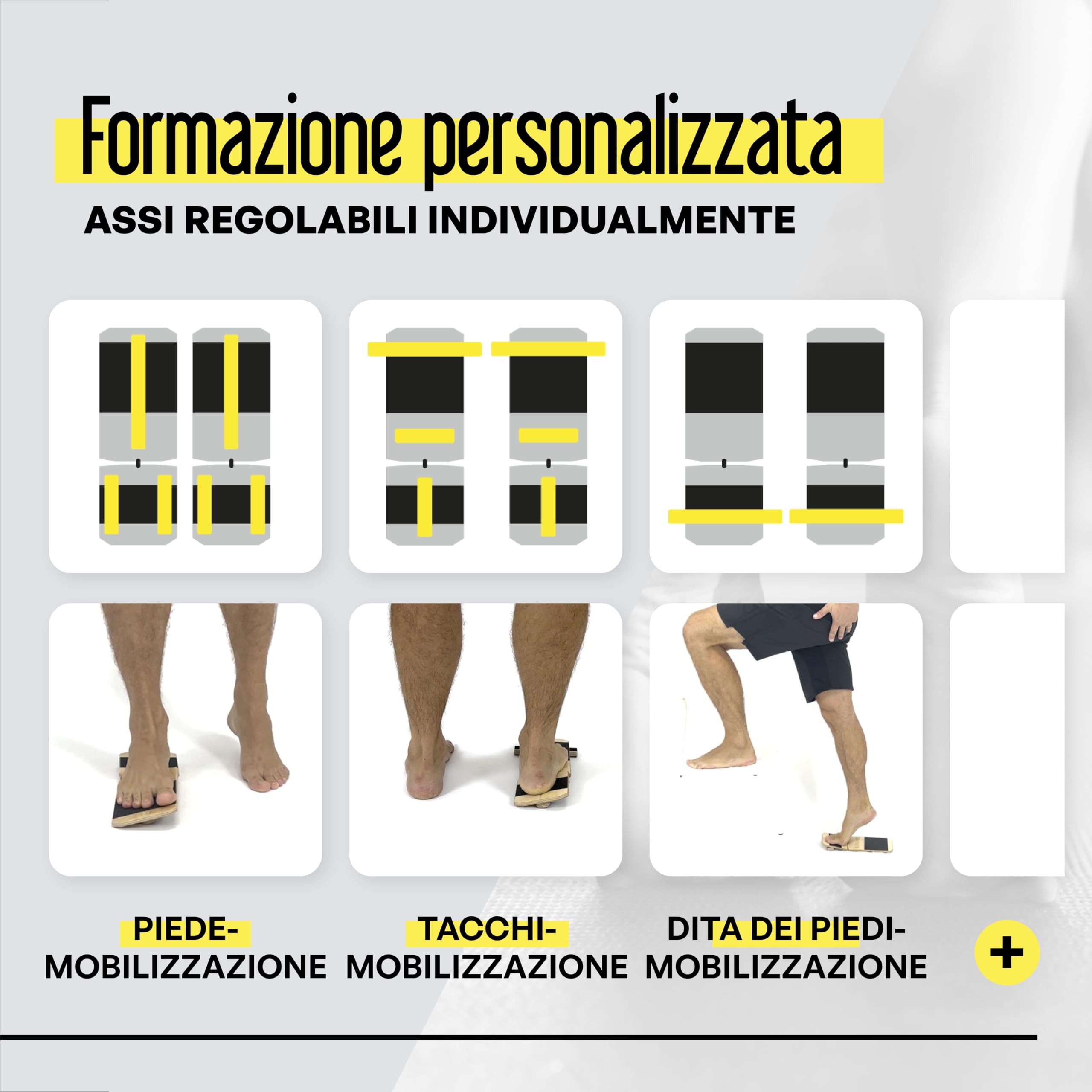 BlackBoard® Dispositivo di allenamento per il piede I Rafforzamento e stabilizzazione del piede | Allenamento dell'asse delle gambe per prevenire dolori articolari | Fisioterapia - Made in Germany