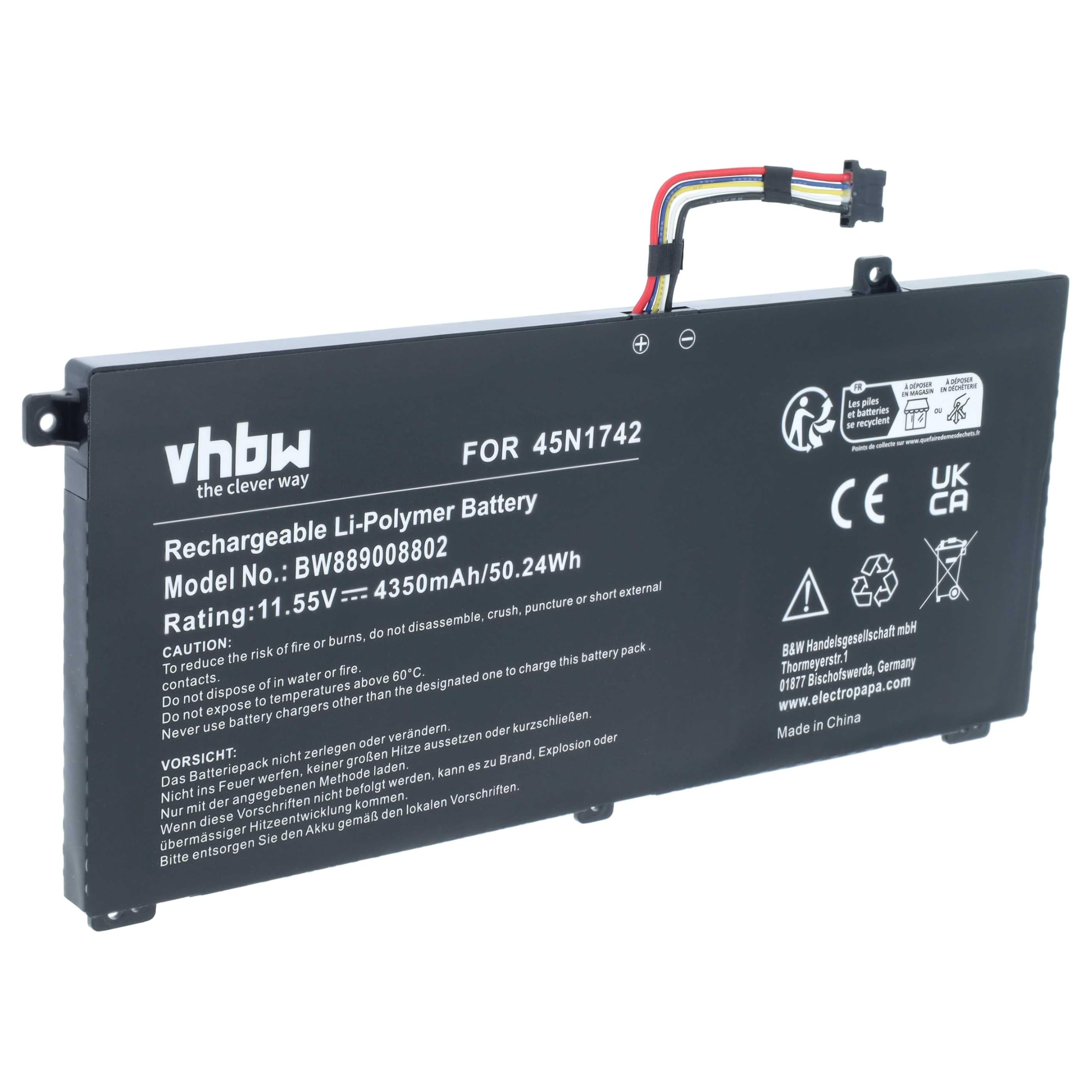 vhbw batteria compatibile con Lenovo ThinkPad T550, T550 I7-5600U
