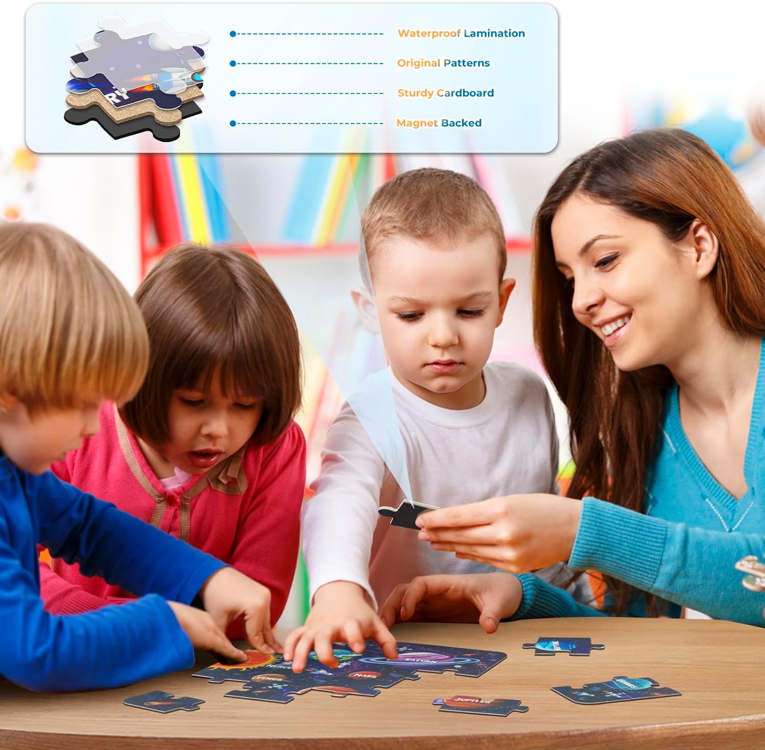 Nattork Magnetic Puzzle Book for Toddlers 3-6 Girls Boys,Map Puzzles Game for Kids Ages 3-6,Learning Magnet with Fun for 3 4 5 6 Years Old Children Boys Girls