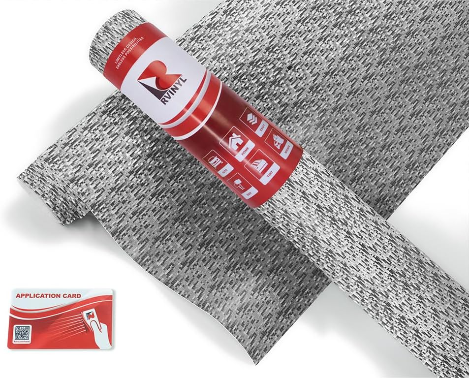Rwraps 3D Carbon Fiber Vinyl Car Wrap Film Sheet Roll with Air Release Technology - 5ft x 20yd, Silver (Digital)
