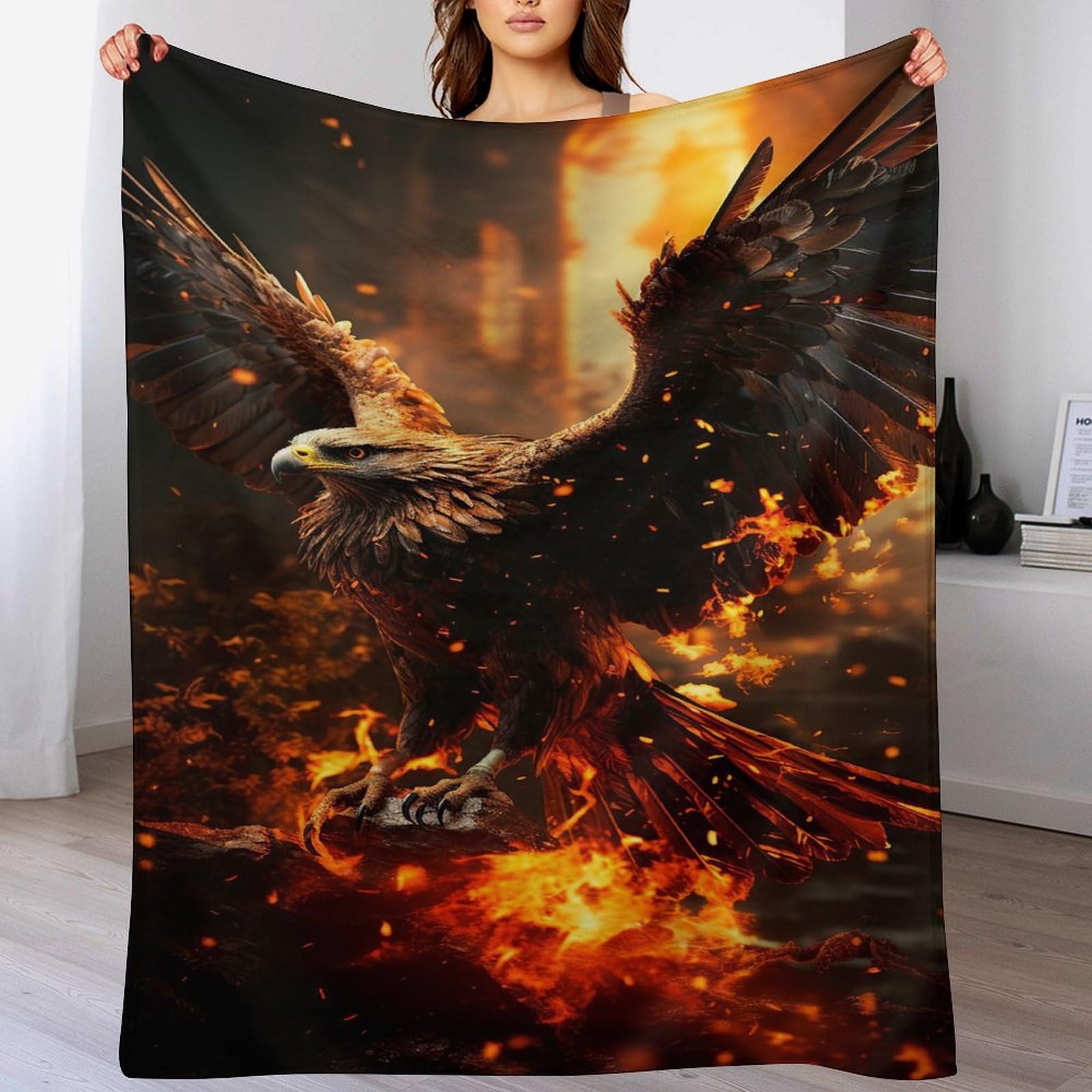 Couverture aigle pour canapé plaid salon xl enfants et adultes