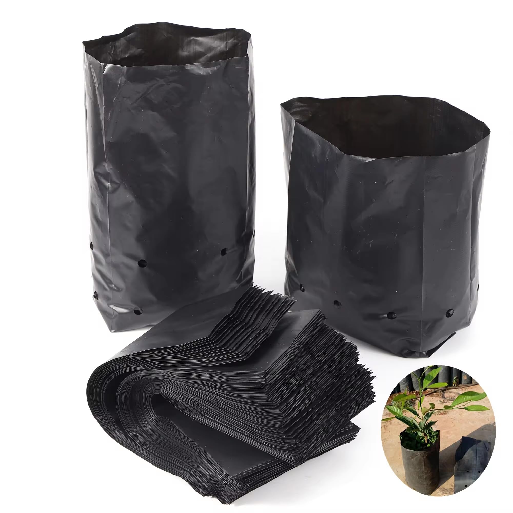 ODDIAN™ Plastic UV Protected Poly Grow Nursery Plant Bags | Plant Bags for Home Garden |(Black, 5 X 7 inch) -50 QTY (B0D781JJCD) Amazon Price History, Amazon Price Tracker