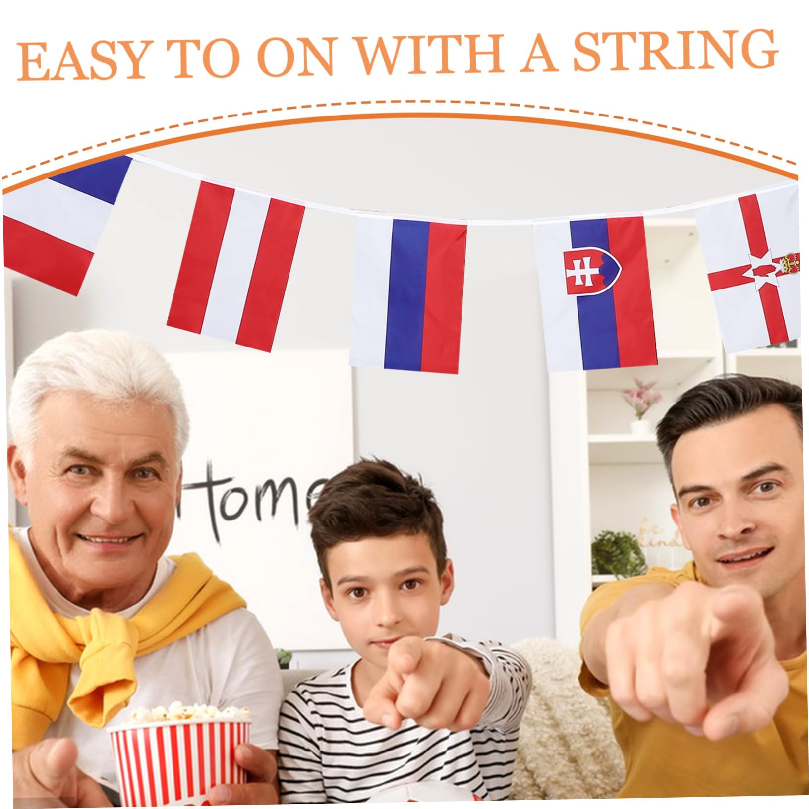 Bandiere Appese Mini in Poliestere per Club e Bar, Leggere | Stile Adorabile, Facile da Appendere, Portatile, per Bandiere di Vari Paesi Europei, Formato Compatto