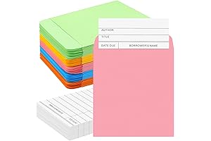 100 Self Adhesive Library Pocket Envelopes 200 Pcs Library Ticket Pocket and...