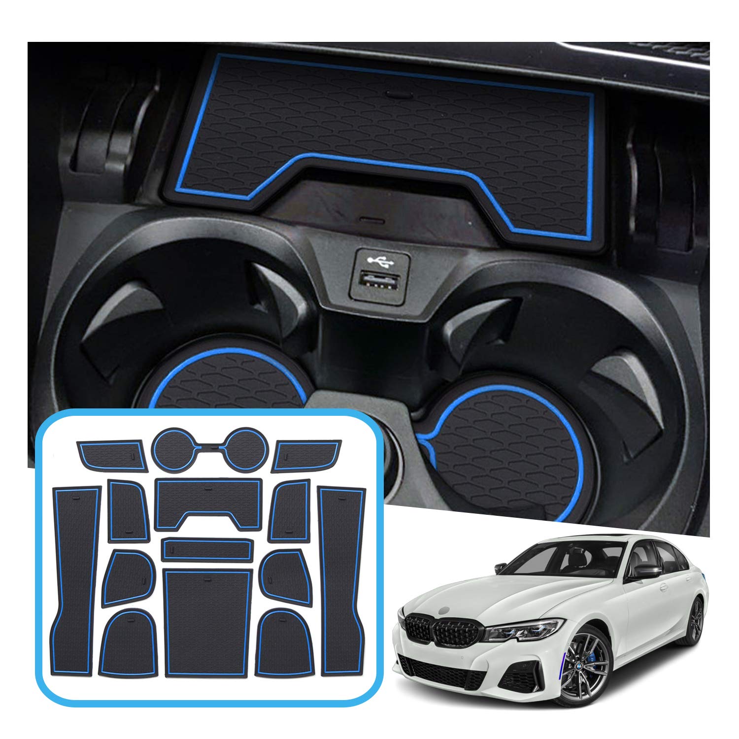 Amazon | ruiya 新型 BMW 3シリーズ G20 専用 ドアポケットマット 