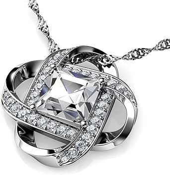 Collier Pendentif Cœur Femme – Plaqué Or Et Rhodium, Zirconia Cubique Pourpre