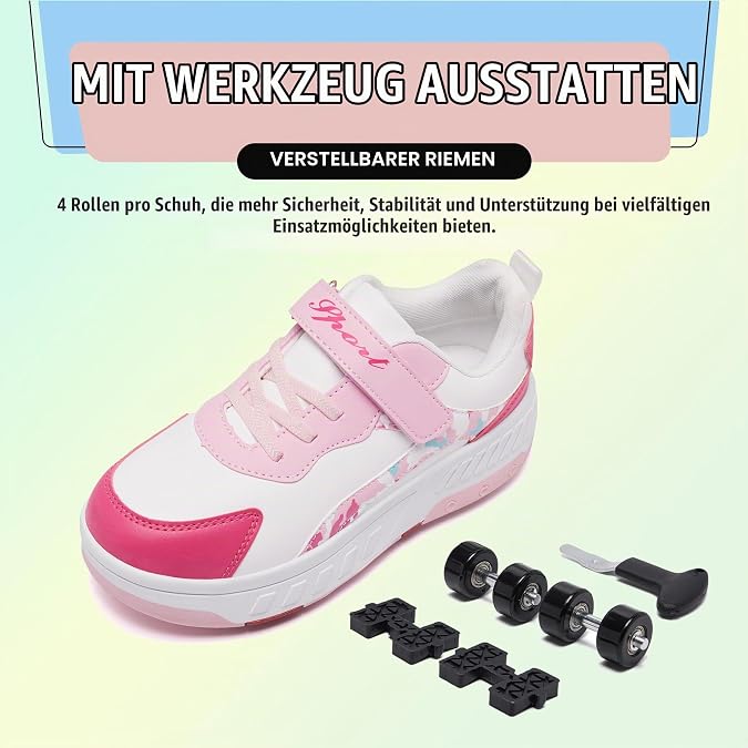 Shoes with Wheels for Boys Girls Kids Roller Skates