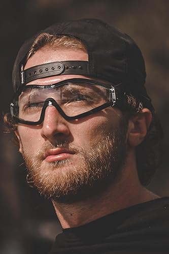 Miniatura 3 de Birdz Gafas Boogie Z87.1 acolchadas de espuma negra para motocicleta, gafas de paracaidismo de seguridad, 3 pares con lentes antiniebla