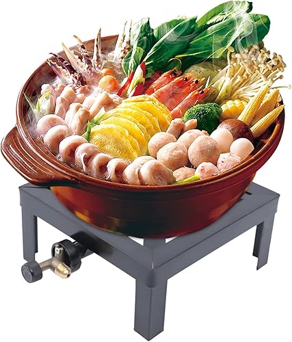 Miniatura 4 de Parrilla Estufa portátil para acampar al aire libre 1 quemador Cocina de gas Cocina de gas Parrilla de barbacoa Quemador de hierro Estufa de camping