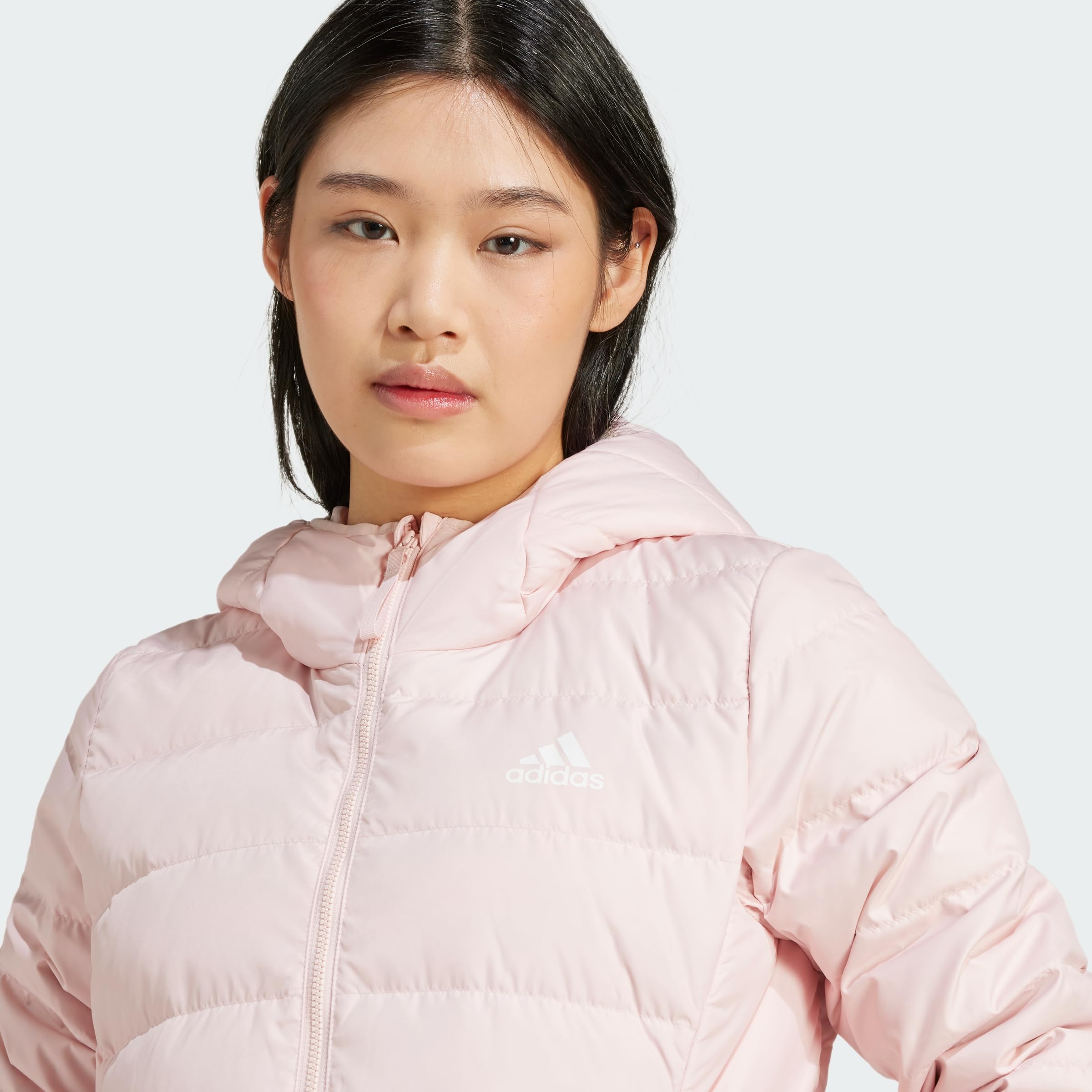 adidas Essentials Light Down Hooded Parka Chaqueta de plumón Mujer (Pack de 1)