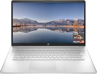 HP 2023 Newest 17 Laptop, 17.3" FHD IPS Display, AMD Ryzen 5 5500U (Beat i7-11370H), 16GB RAM, 1TB SSD, AMD Radeon Graphics, Bluetooth, Webcam, HDMI, Windows 11 Home in S Mode, Natural Silver