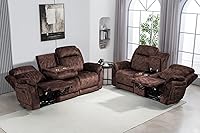 Vista 8 de Zero Gravity - Juego de sofá reclinable eléctrico con reposacabezas ajustable, juego de sofá reclinable eléctrico y sofá biplaza con puerto Gris